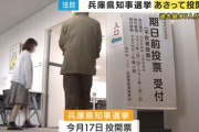 【兵庫県知事選挙】期日前投票が前回比150%突破、原因は不明