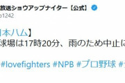 大宮球場の西武対日本ハム戦は雨のため中止