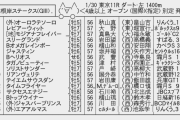 【枠順確定】1/30(日) 第36回根岸ステークス(GIII)
