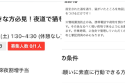 【悲報】タイミーさん、お気持ち表明「夜中に猫を探すバイトは闇バイトの募集か断定はできかねる」