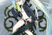 【FGO】水着になって水鉄砲をゲットしたモルガン！！　早くモルガンの水着見たい！