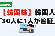 【衝撃】韓国人「120万口座に追証」…成人30人に1人という現実