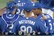 中日、完封リレーで巨人に勝利　4位浮上　細川の先制二塁打と山本のソロ本塁打の2点を守り切る