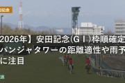 【2026年】安田記念(GⅠ)枠順確定！パンジャタワーの距離適性や雨予報に注目