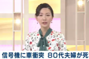 ８０代男性、駐車場でバックしてラーメン店に突撃→道路に飛び出し乗用車に接触し信号機に衝突し死亡・・・同乗していた妻も死亡