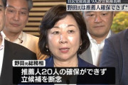 【悲報】推薦人集まらず断念の野田聖子、小泉進次郎の推薦人になることを表明　入閣狙い勝ち馬予想か