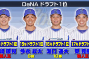 今永・濱口・東・上茶谷←この4人でDeNAは50勝が期待できるという事実ｗｗｗ
