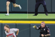 MLB、試合中に乱入したファンがフィールド上でテーザーガンで撃たれるめちゃくちゃな展開になる