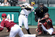 ４番佐藤輝明バット折りながら楽天則本から右前打　阪神が今季甲子園初得点