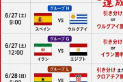 W杯　韓国メディア歓喜「スペインが助けてくれた！」…それでも瀬戸際はまだ続く　エジプトvsイラン 12:00キックオフ  [6/27]