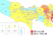 東京都の人口増加が続く。「世田谷区」以外の23区で人口増