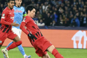 ナポリ、クラブ史上初のCL8強入り！　フランクフルトを2戦合計5発で撃破…鎌田大地はフル出場