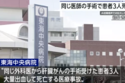【速報】同じ外科医から手術を受けた患者、大量出血で3人死亡