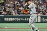 【阪神タイガース】こだわりの道具を持って最終調整する大竹耕太郎