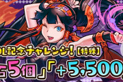 【パズドラ】「5500万DL記念チャレンジ【特殊】」スタート！全フロアクリアで「魔法石5個」「＋5,500」ゲット