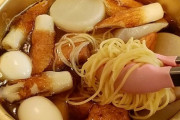 ( ヽ´ん`)「おでんパスタを作ってみました。」