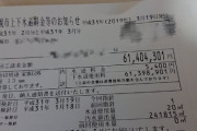 水道代6100万円の請求されたったｗｗｗｗｗｗｗｗｗｗｗｗｗｗ