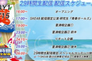 【SKE48】史上最長29時間生配信がいよいよ16時よりスタート！配信スケジュール発表！メンバー全員出演も決定！