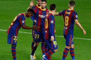 バルサ、ピケ退場も5発快勝！…ファティの1得点1アシストなどでハンガリー王者破る