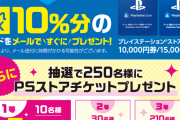 【本日から】ローソン『PSストアチケット追加プレゼント』キャンペーン開催！ルーレット抽選で最大5万円分PSストアチケットも貰える
