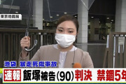 【池袋暴走事故】 飯塚幸三被告に禁錮5年の実刑