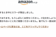 【悲報】Amazon、お正月セール「初売り」スタートも鯖落ち