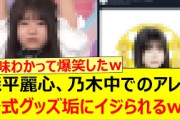 森平麗心、乃木中でのアレを公式グッズ垢にイジられるwww【乃木坂46・乃木坂配信中・乃木坂工事中】