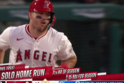 エンゼルスのマイク・トラウトは今シーズンに最短と最長のホームランを打っている