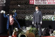 【悲報】梨泰院ハロウィンで息子を失ったマッマさん、大統領の供えた花を破壊する