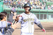 阪神中谷が実戦１号「よかった」井上と連続弾の口火