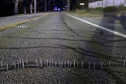 誰が？いったい何のために？アメリカの道路に500本もの釘が埋め込まれているのを発見