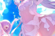 【FGO】水着姿のマシュ＆マーリンお姉さんイラスト！！　夏の美女たちいいですね！！
