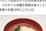 【悲報】X「味噌汁とかいうゴミ、塩分高くて栄養無しだから食卓から外せ」