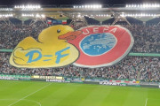 ◆悲報◆レギア・ワルシャワのサポ、懲罰の腹いせにUEFAを挑発！アヒル(DUCK)フラッグD=FでＦ○CK