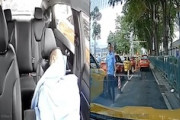 【動画】車内で仮眠中のタクシードライバーが急加速事故を起こしてしまう。