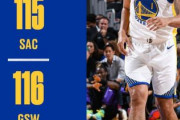残り5秒でステフ・カリーが決勝スリー！GSWがSACに逆転勝ち！