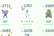 【ポケモンGO】数年ぶりに復帰したワイの手持ち