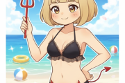 【画像】アニメ「友達の妹が俺にだけウザい」、ヒロインが“小悪魔水着”というエな水着を着たイラストが登場！