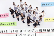 本日 3/15(水) 21時～『AKB48 61枚目シングル情報解禁スペシャル！』ライブ配信決定