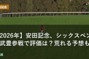 【2026年】安田記念、シックスペンス武豊参戦で評価は？荒れる予想も