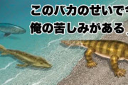 魚「…！！！足を生やして陸に上がったらもっと餌にありつけるんじゃないか？」→3億8000年後…