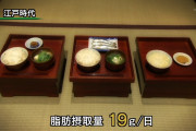【画像】江戸時代の1日（3食）のメニューが予想外過ぎると話題にｗｗｗｗｗｗｗｗ
