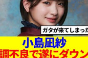 【櫻坂46】小島凪紗、体調不良で遂にダウン…
