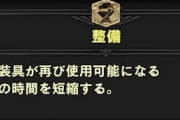 【MHWI】整備と加護スキルどっちかしか付けられない時モヤモヤするわ【アイスボーン】