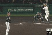阪神６ー２オリックス　８回裏　坂本誠志郎　２点タイムリー２ベースヒット