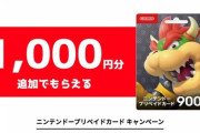 【恒例】ニンテンドープリペイドカードキャンペーン【クッパ様】
