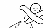 漫画とかで腕クロスしてガードするのあるじゃん