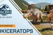 10/21発売予定の恐竜テーマパーク経営シム『ジュラシック・ワールド・エボリューション3』に新恐竜「ロキケラトプス」の紹介動画が公開に！