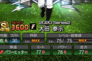 【プロスピA】大田のミートが高すぎる…出塁率が軽視されてる恩恵だな