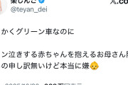 【画像】楽しんご(46)さんグリーン者でギャン泣きする赤ちゃんに対して物申し賛否両論の嵐